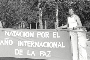 Swims for the International Year of Peace. During 1986. 